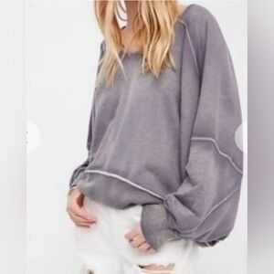 Free People Back it Up Open back Sweatshirt - Size Small